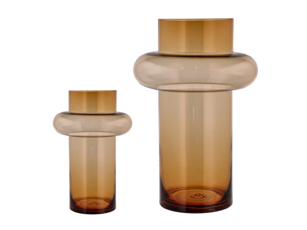 Lyngby Glas Vaser Tube Amber